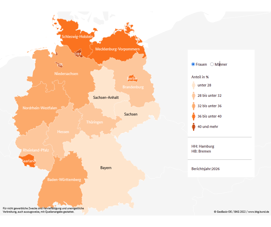 Gleichstellungsatlas Länderparlamente