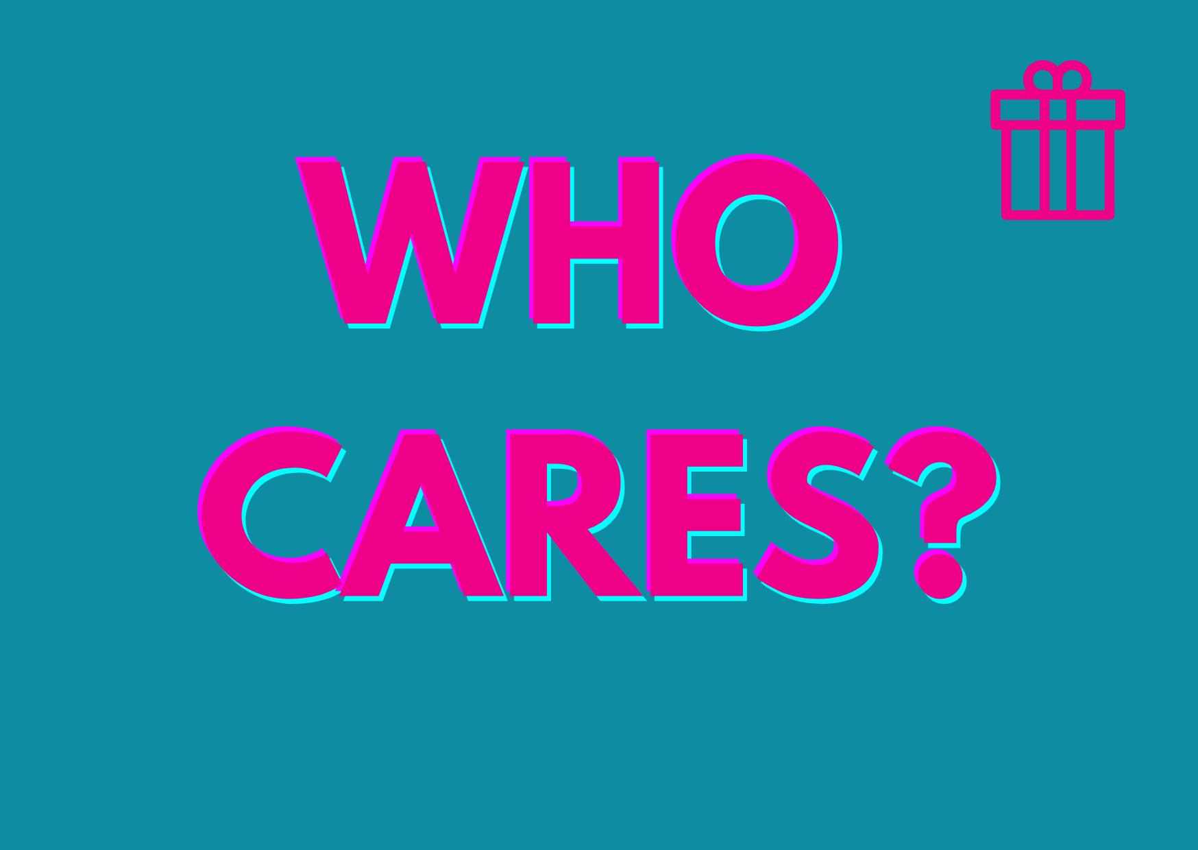 Postkarte Who cares S1