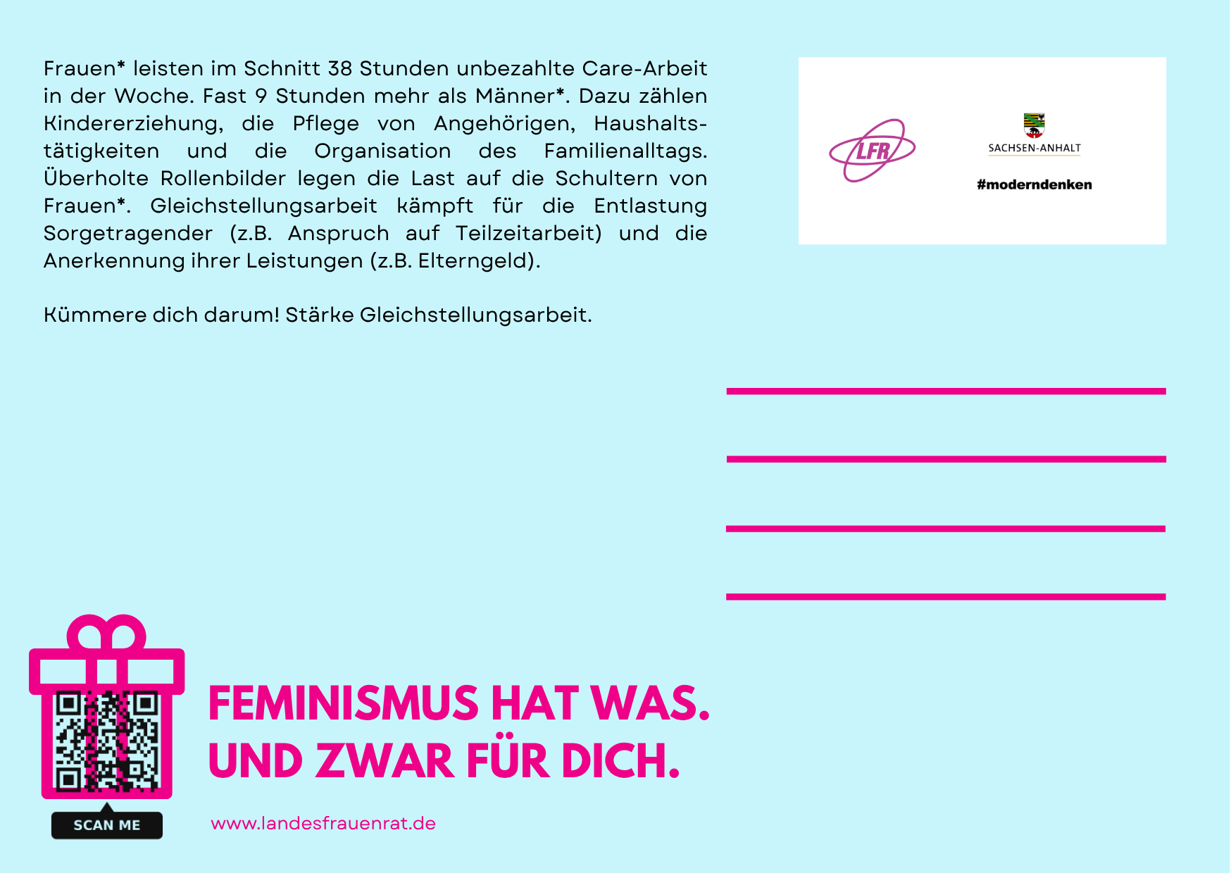 Postkarte Who cares S2